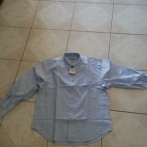 Blue button long sleeve uniform shirt